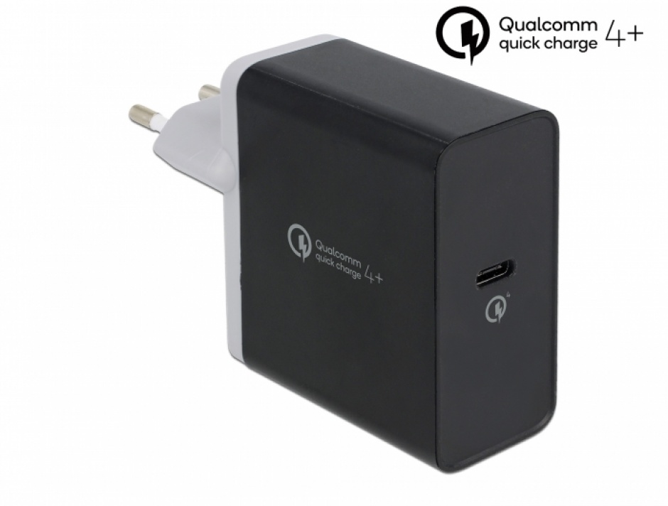 Imagine Incarcator priza USB-C PD 3.0 / Qualcomm® Quick Charge 4+ 27W, Delock 41444